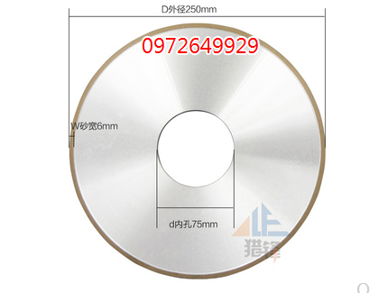 Đá mài kim cương 250 * 25 * 75 * 5 thép vonfram